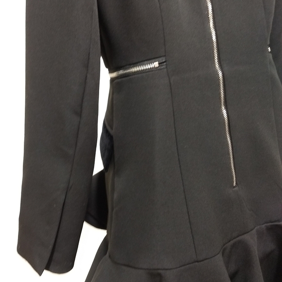 Zie La black dress with Zippers and velvet trim Size medium - Picture 3 of 4